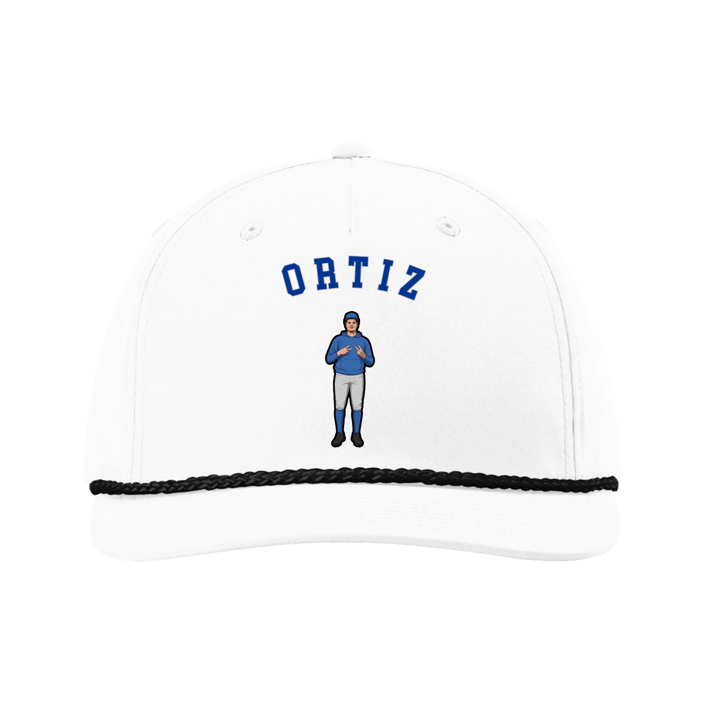 Five-Panel Classic Rope Cap — Shirsey Arch in White