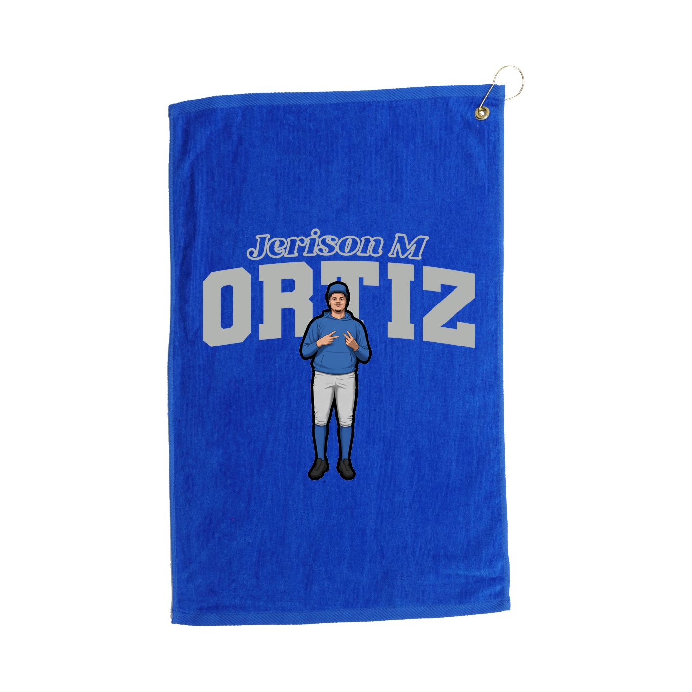 Golf Towel — Name Arch in Royal