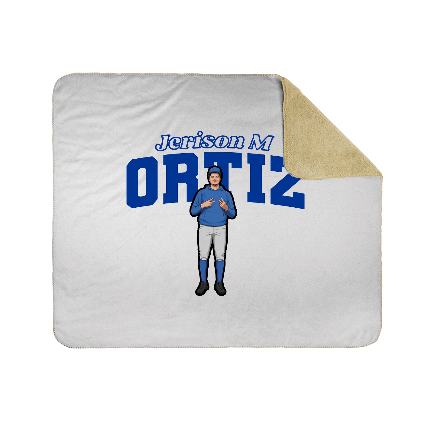 Throw Blanket — Name Arch in White
