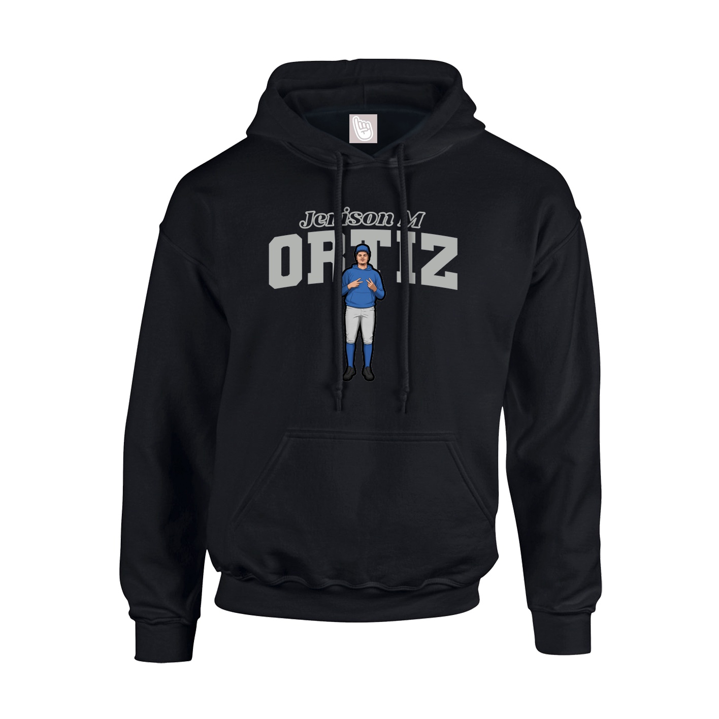 Youth Hoodie — Name Arch in Black
