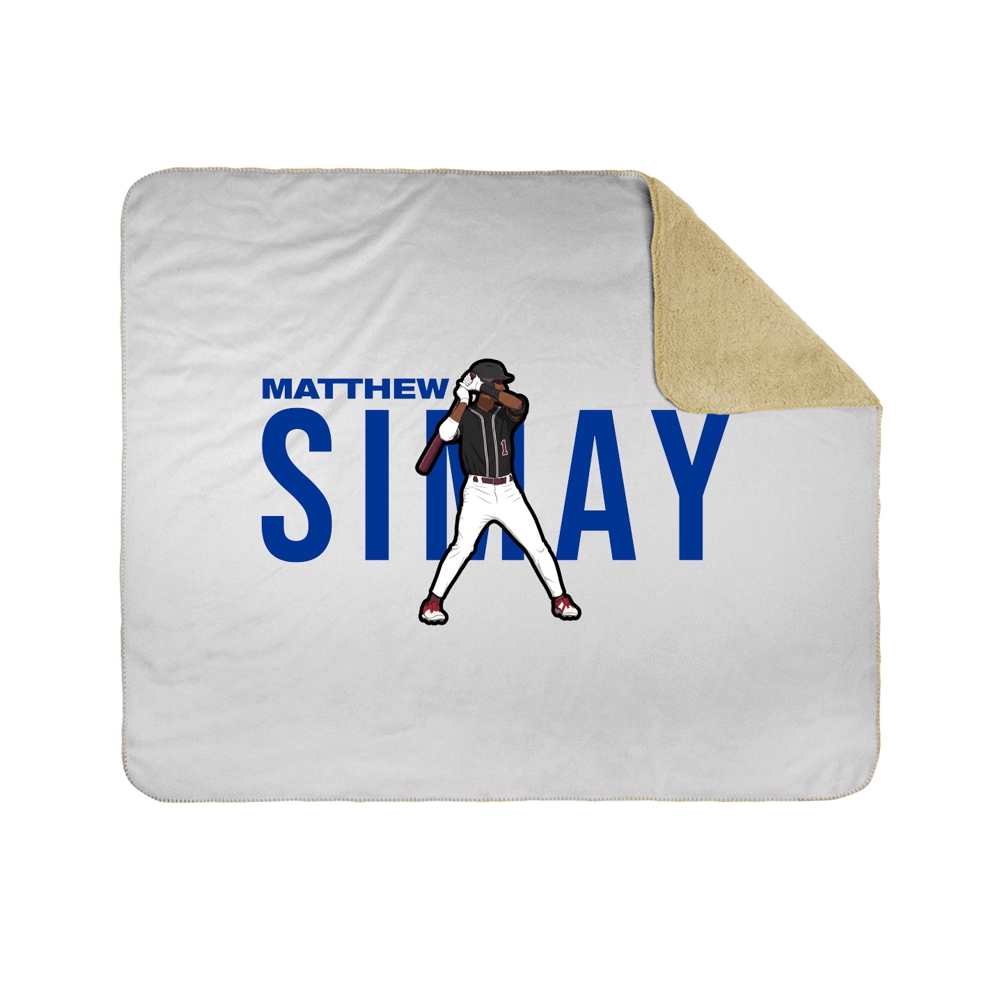 Throw Blanket — Player Name in White