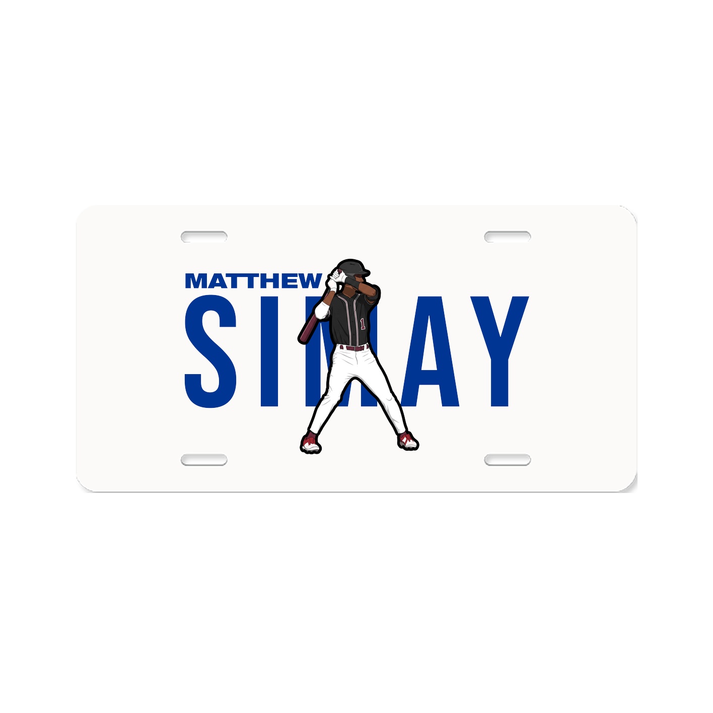 License Plate — Player Name in Classic