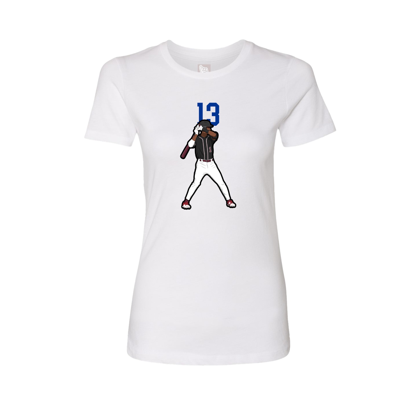 Fitted Women's Tee — Number Top in White