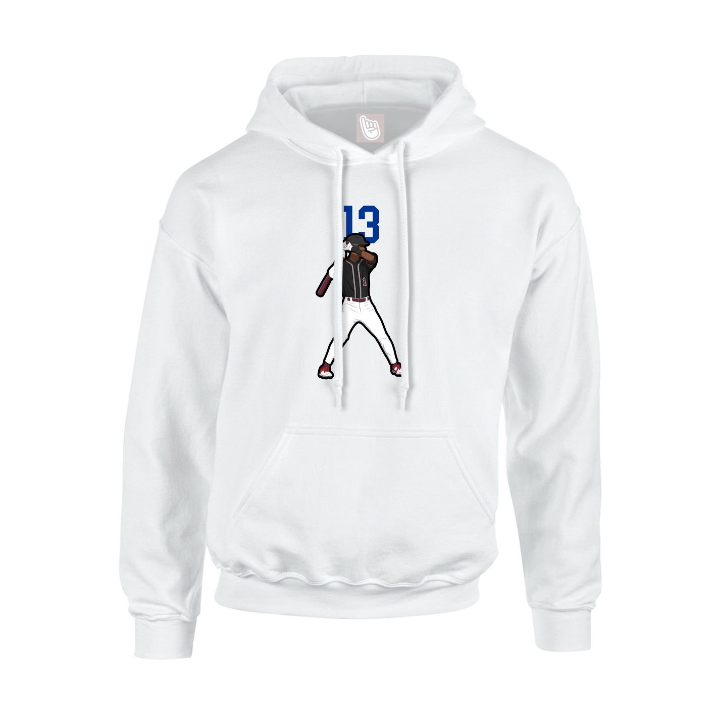 Hoodie — Number Top in White