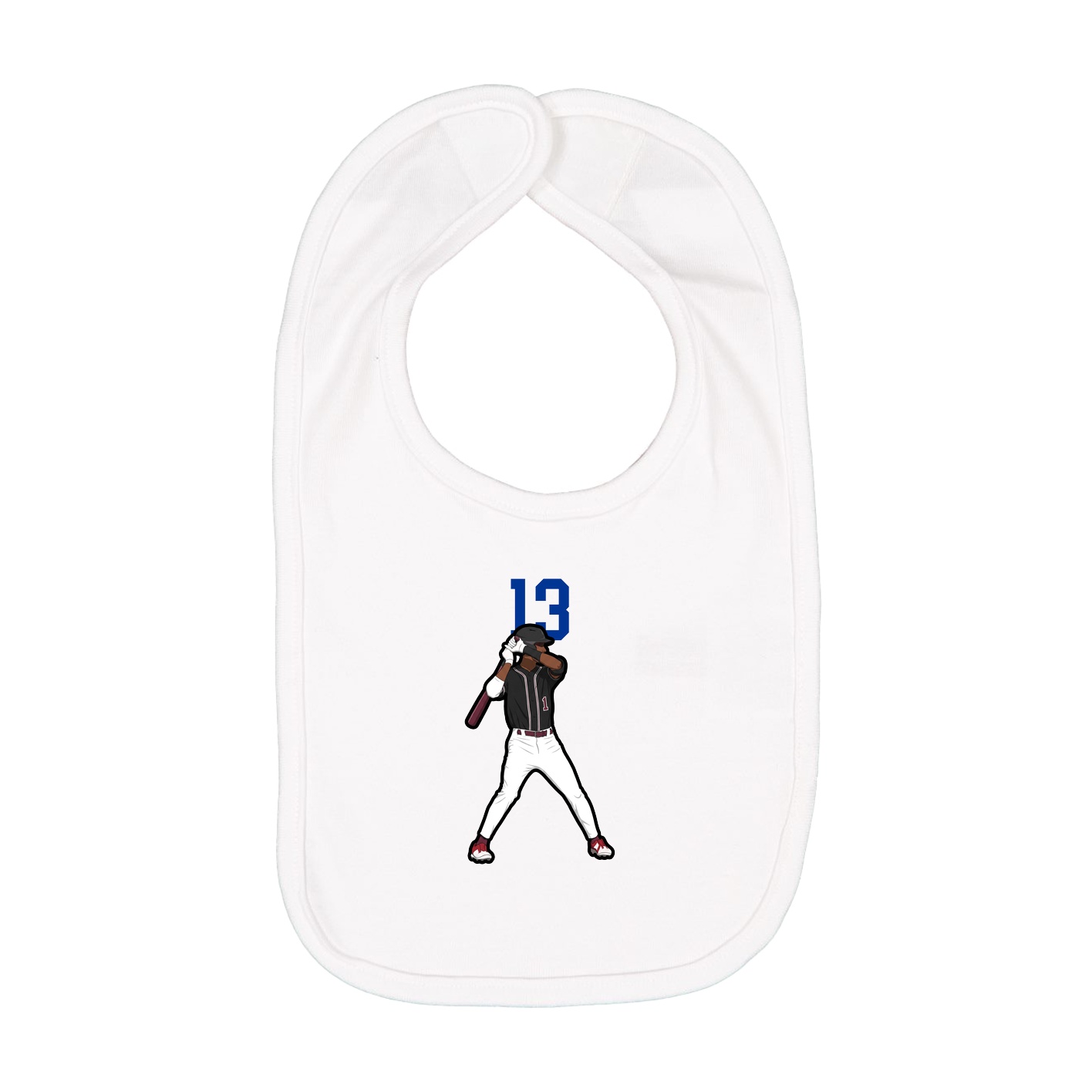 Infant Bib — Number Top in White