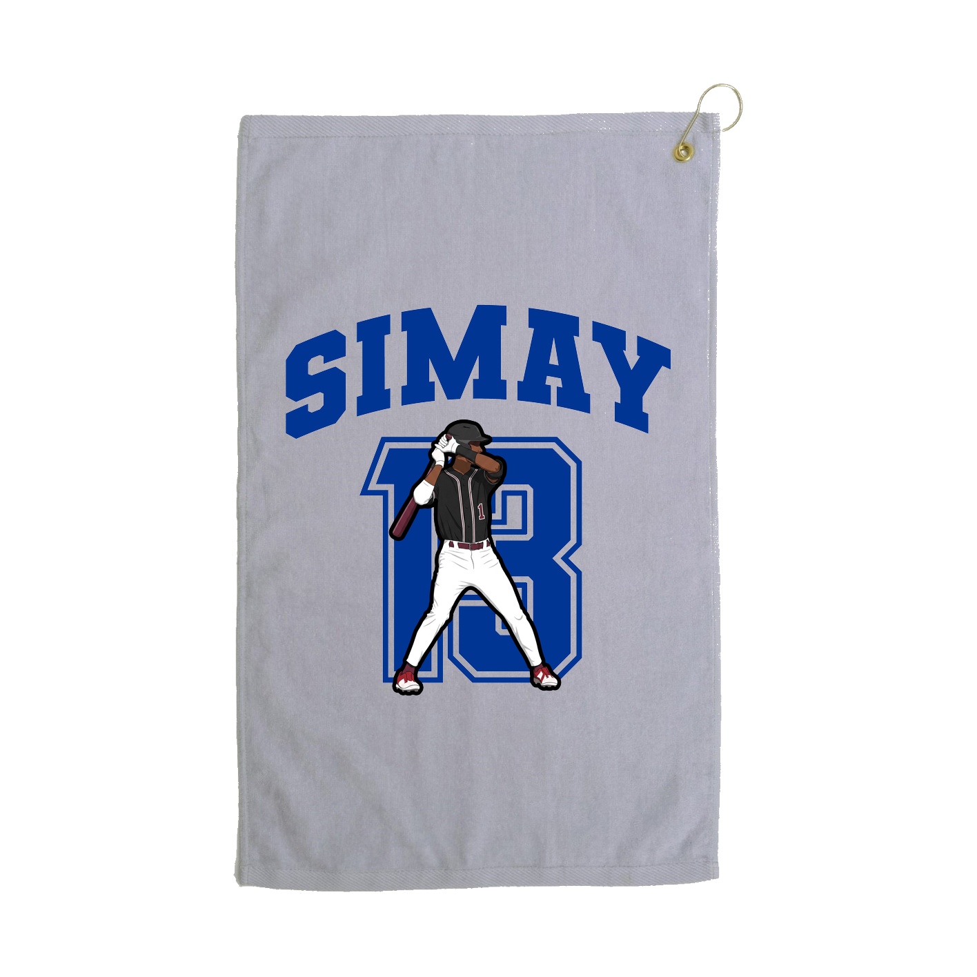 Golf Towel — Number in Grey