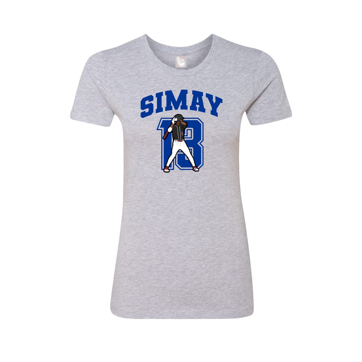Fitted Women's Tee — Number in Grey