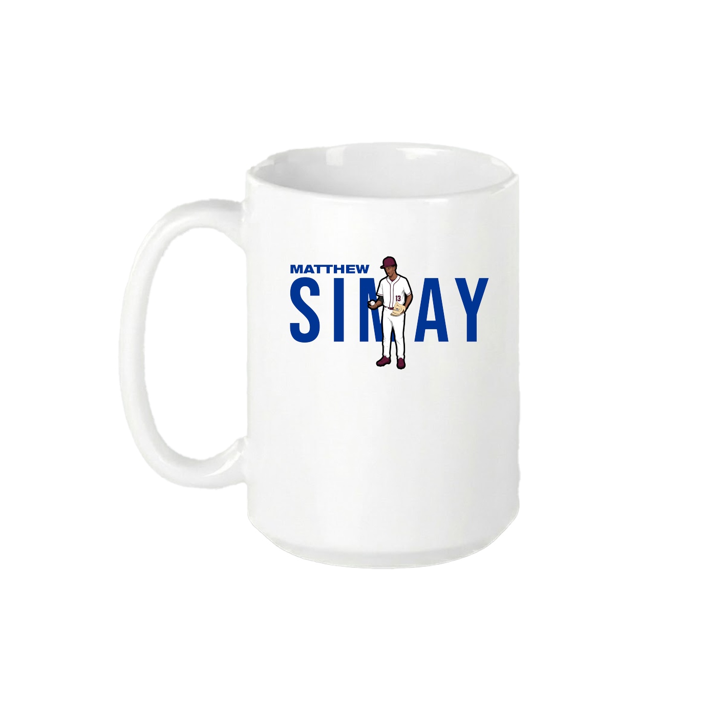 15oz Coffee Mug — Player Name in White