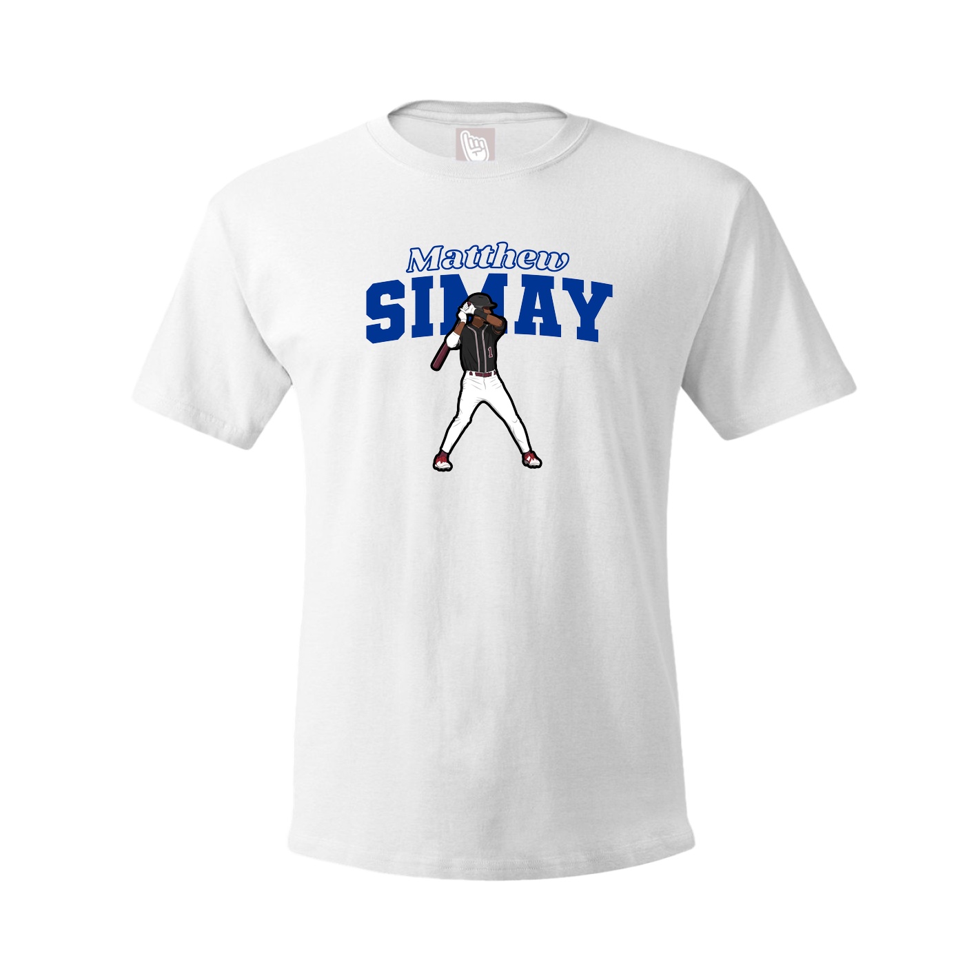Youth Tee — Name Arch in White