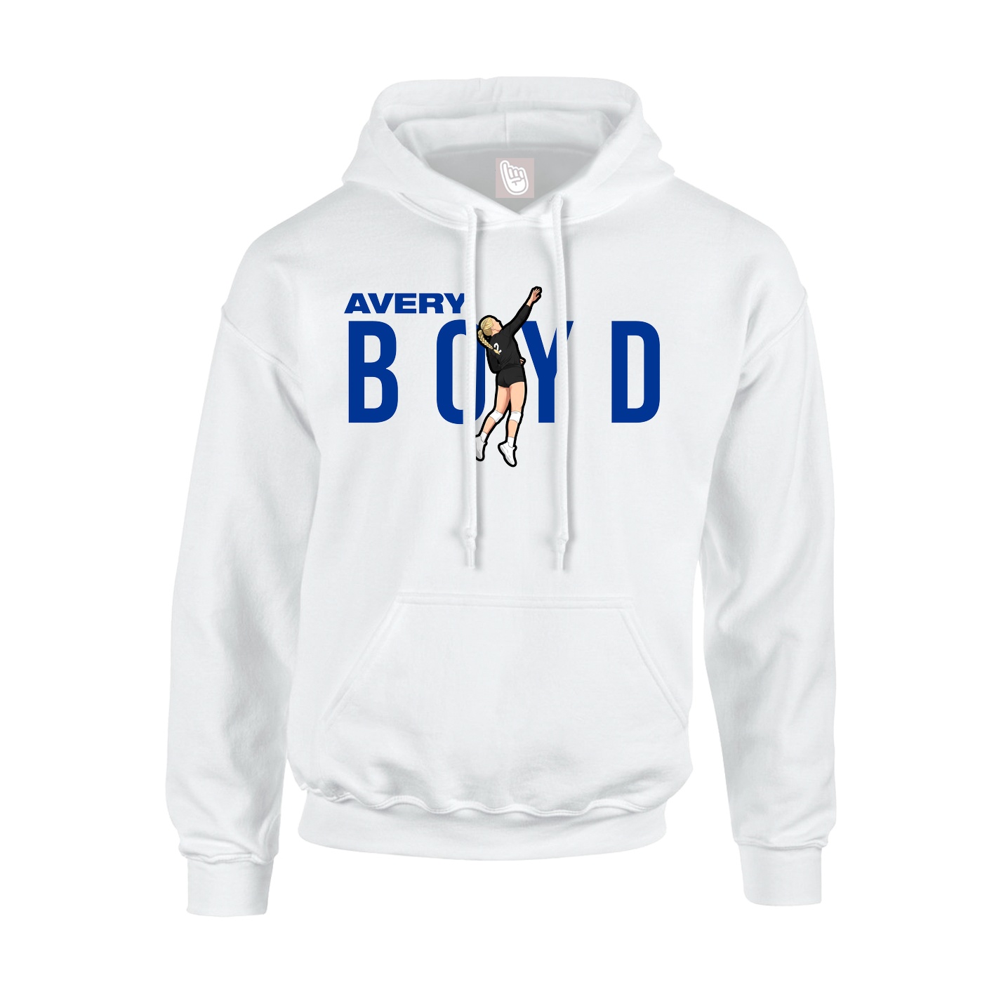 Youth Hoodie — Player Name in White