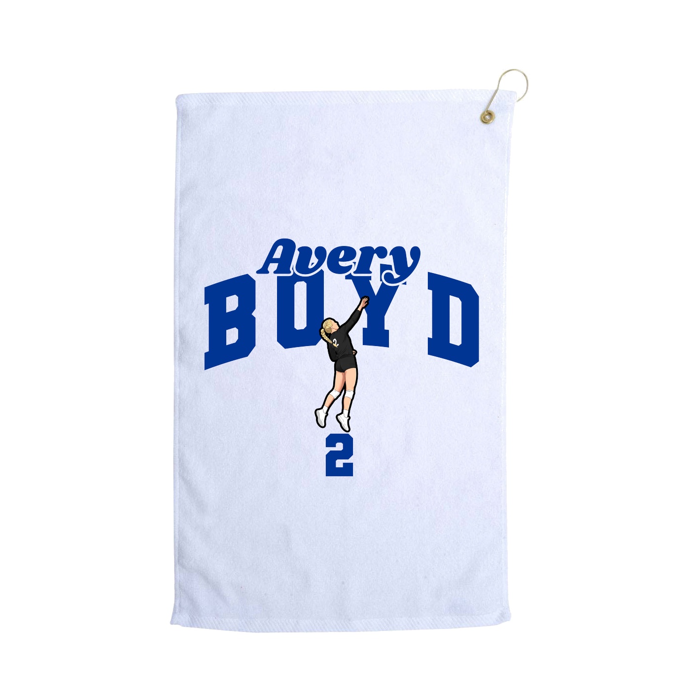Golf Towel — Signature Arch in White