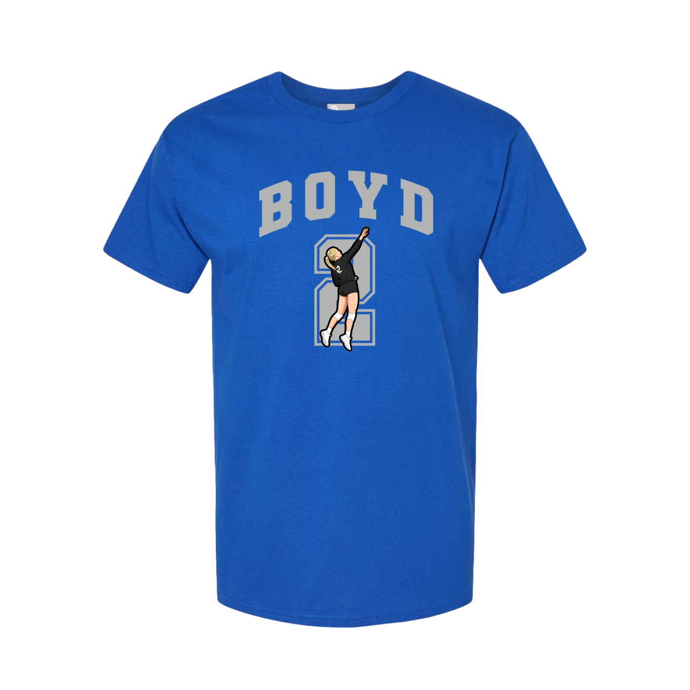 Youth Tee — Number in Royal
