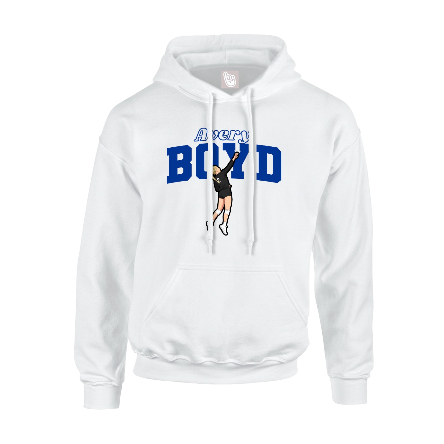 Hoodie — Name Arch in White