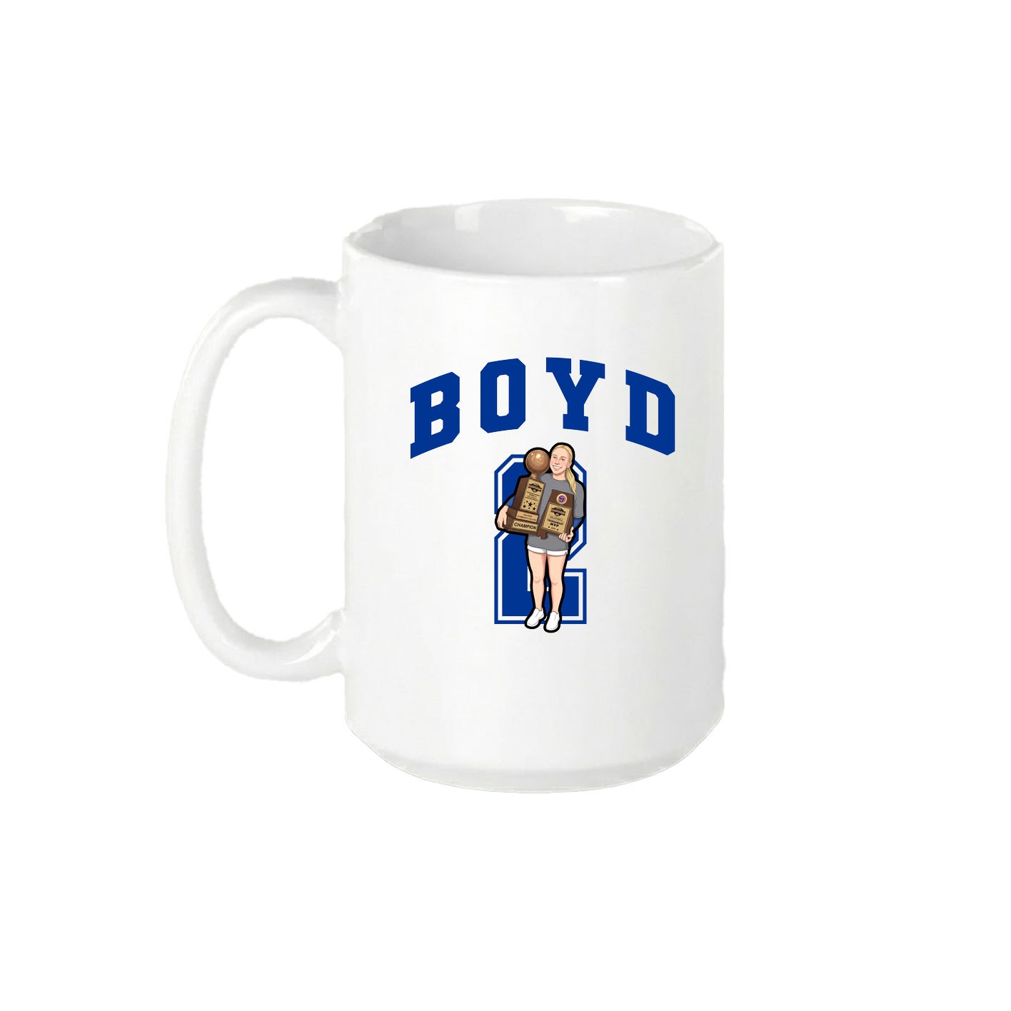 15oz Coffee Mug — Number in White