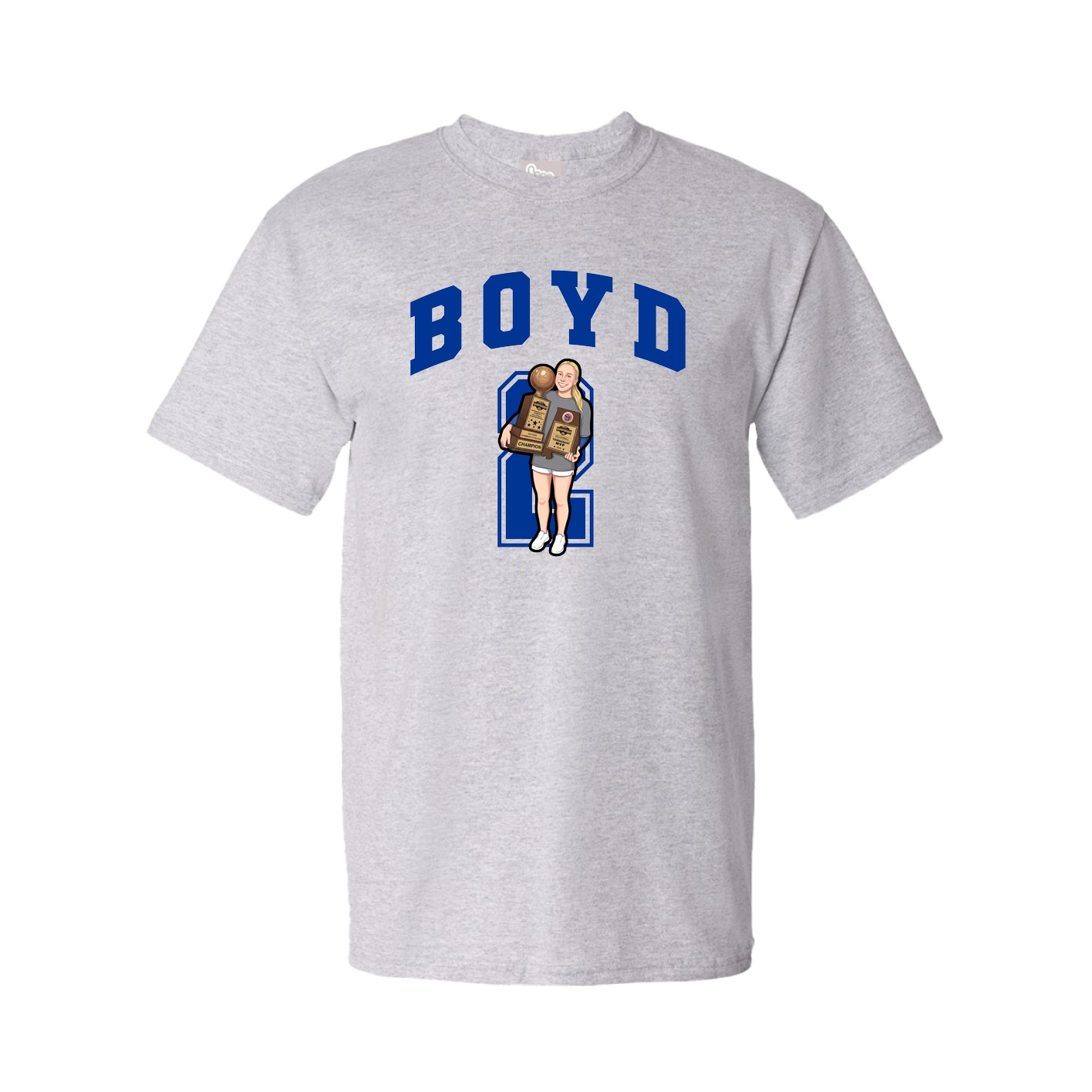 Youth Tee — Number in Grey