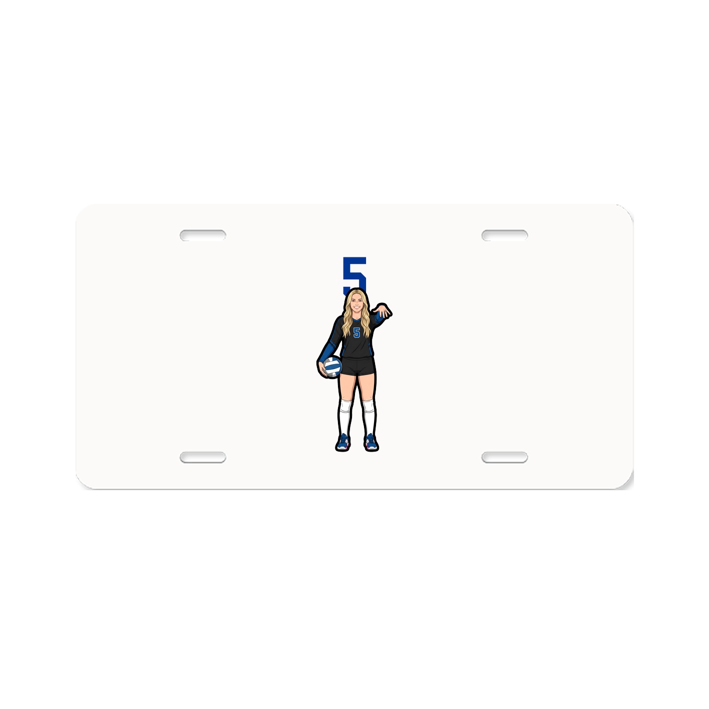 License Plate — Number Top in Classic