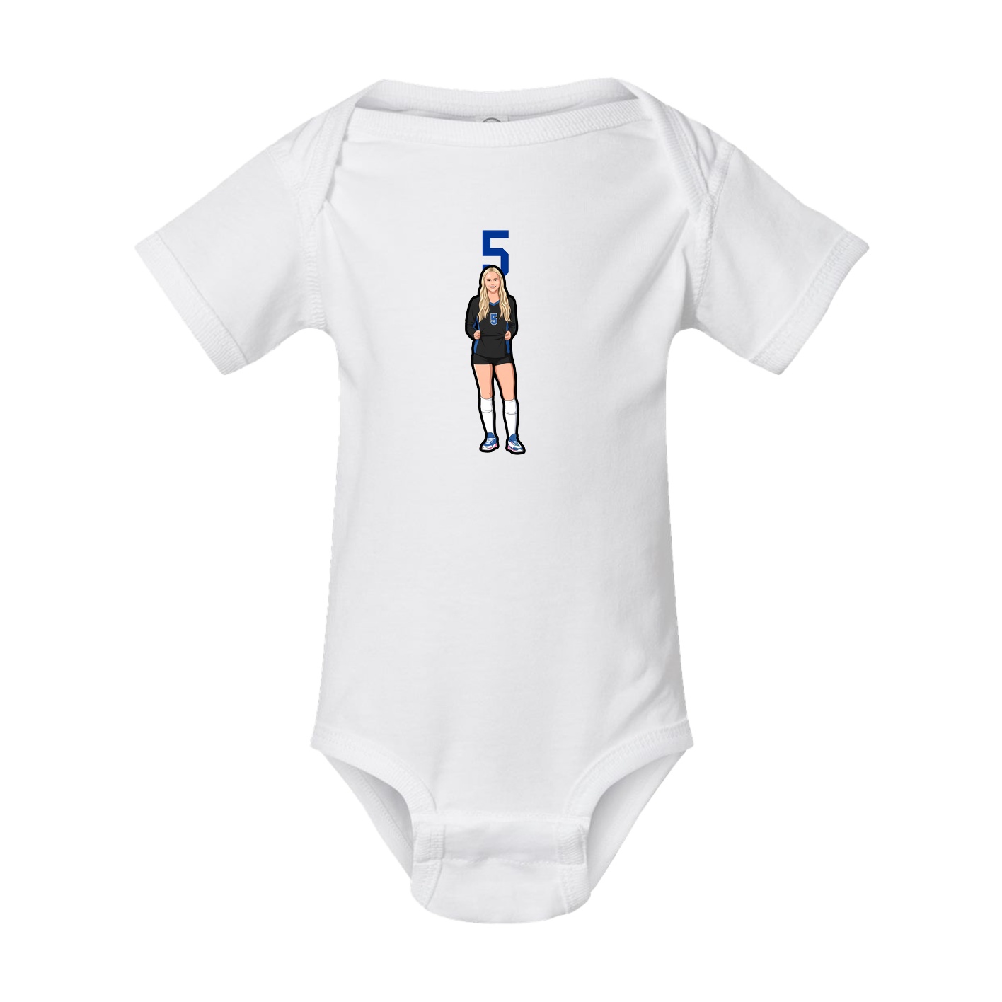 Baby Onesie — Number Top in White
