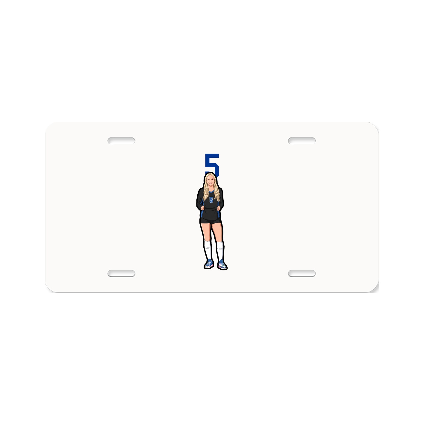 License Plate — Number Top in Classic