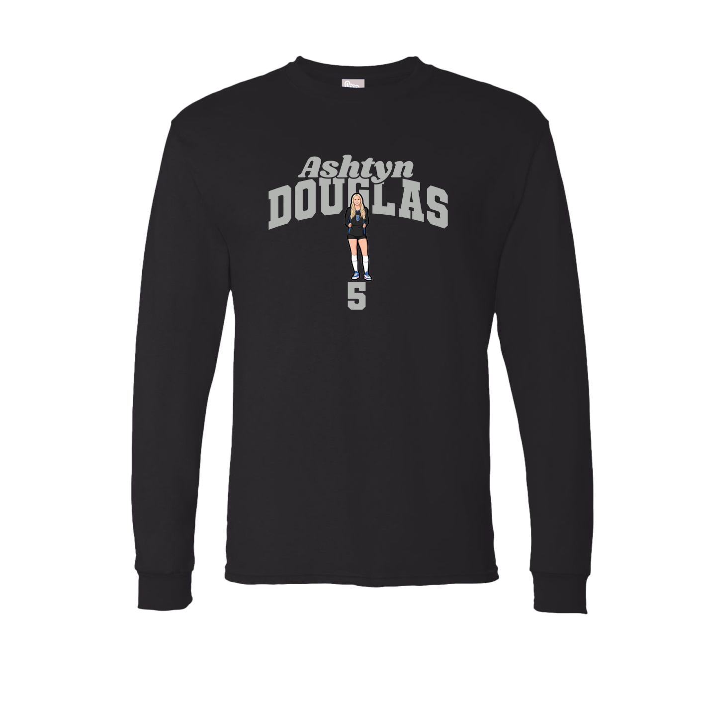 Long Sleeve Tee — Signature Arch in Black
