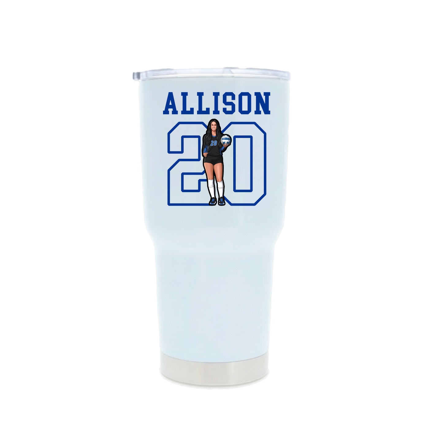 30oz Stainless Steel Tumbler — Shirsey in White