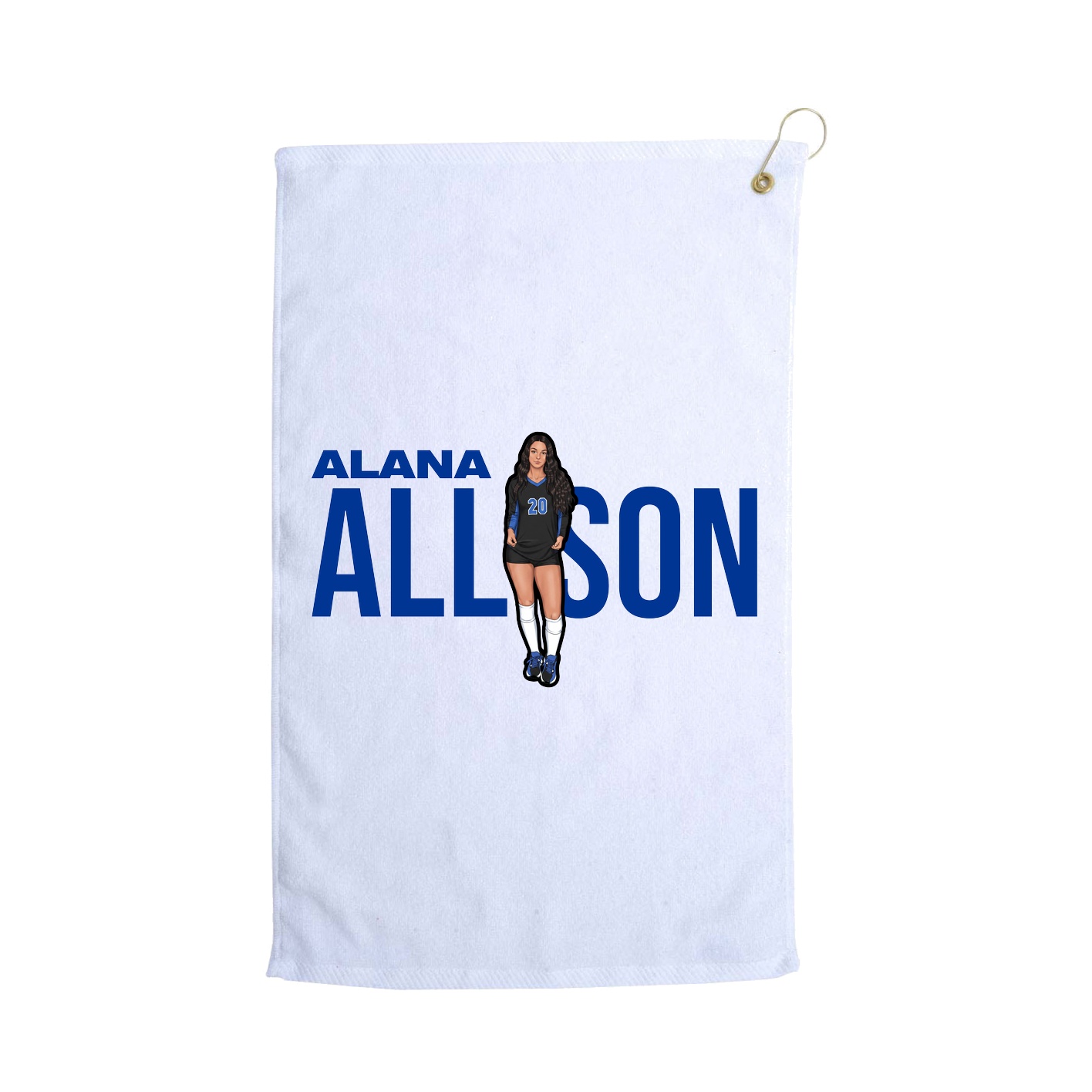 Golf Towel — Player Name in White