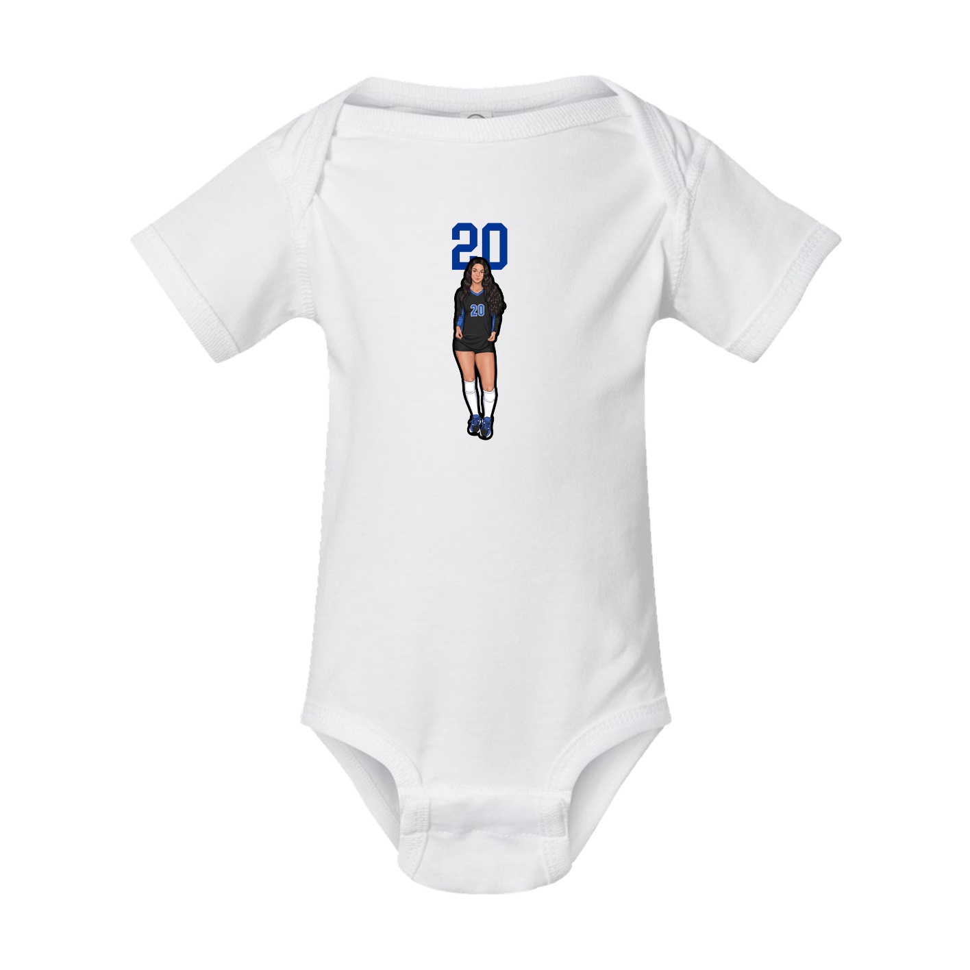 Baby Onesie — Number Top in White
