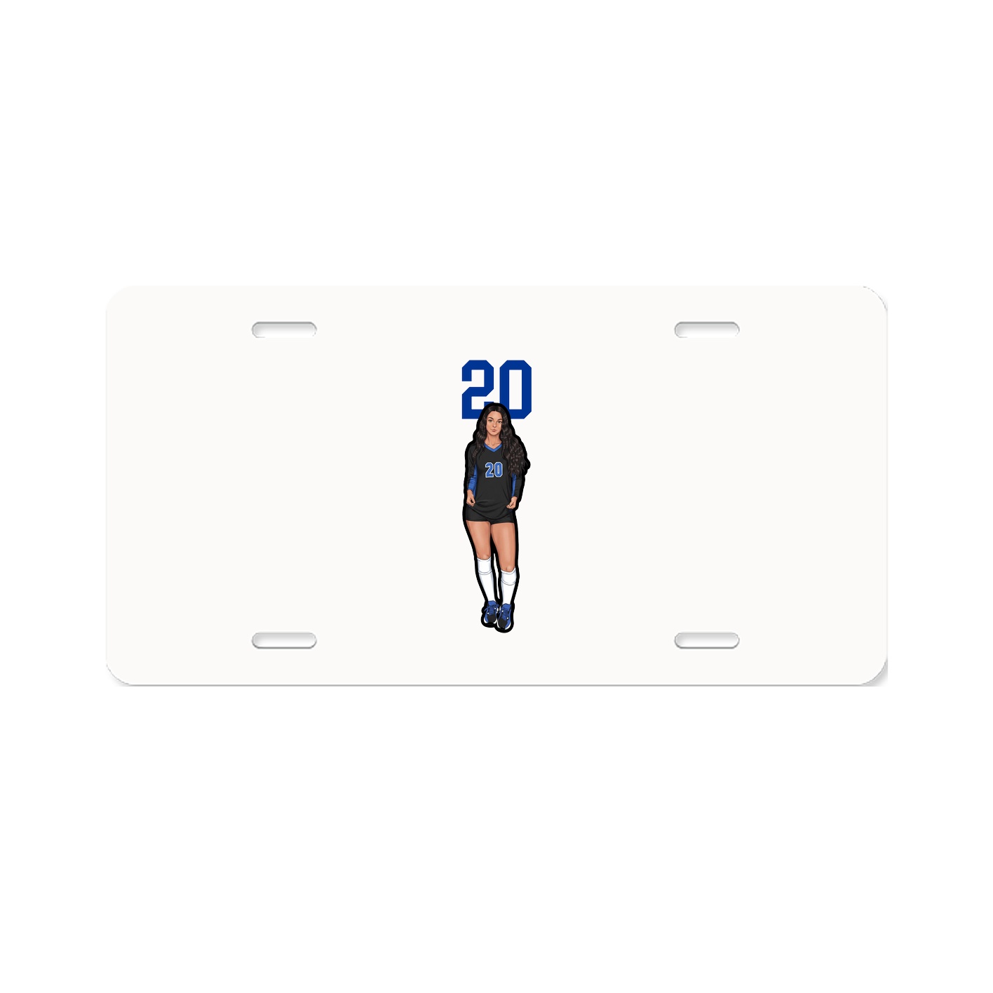 License Plate — Number Top in Classic