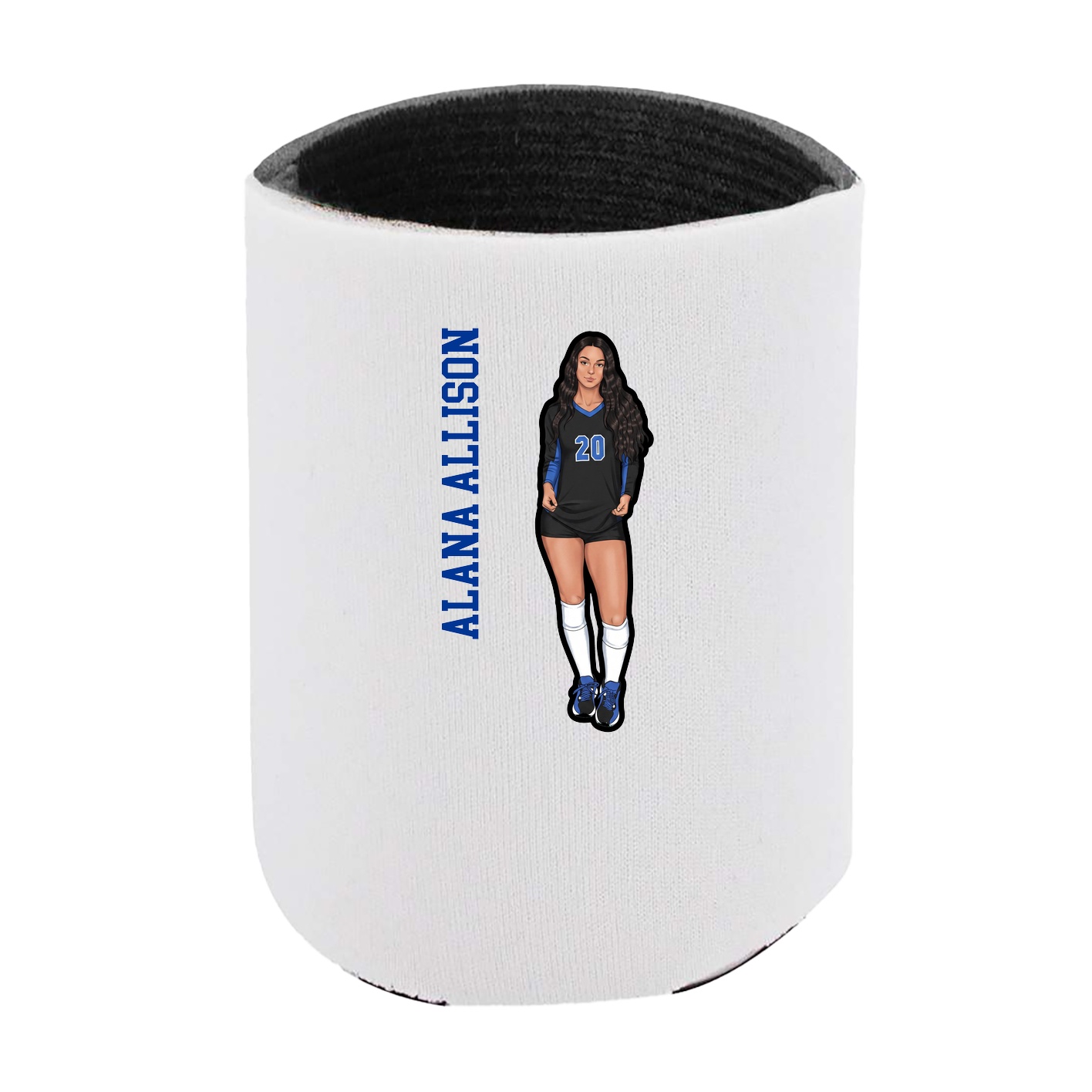 Can Holder — Name Vertical in White