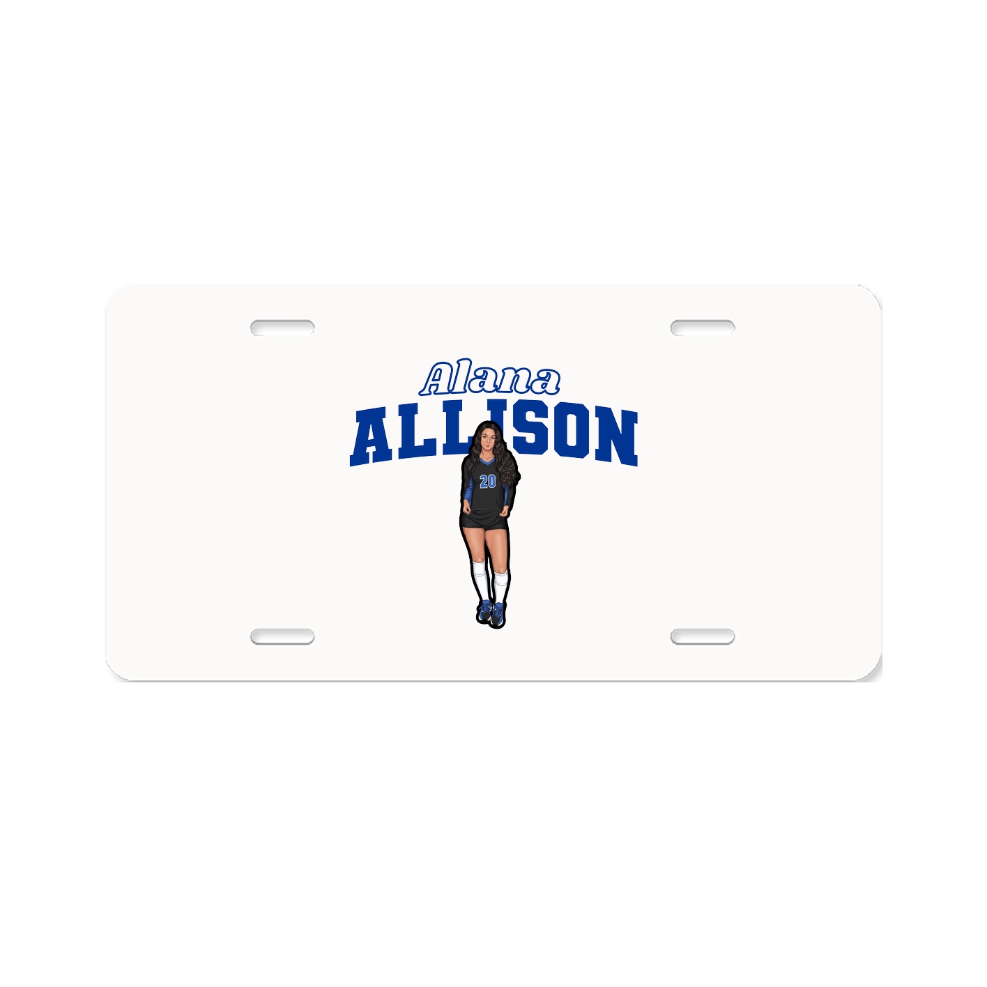 License Plate — Name Arch in Classic