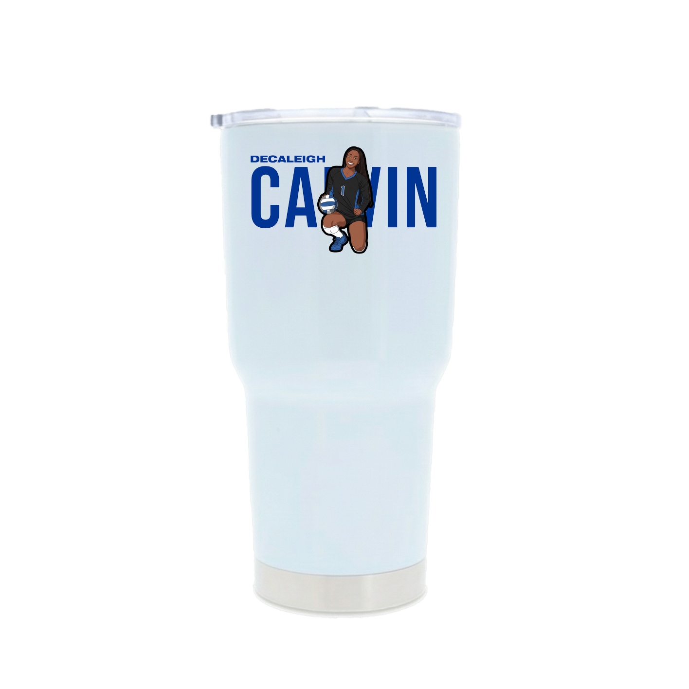 30oz Stainless Steel Tumbler — Player Name in White