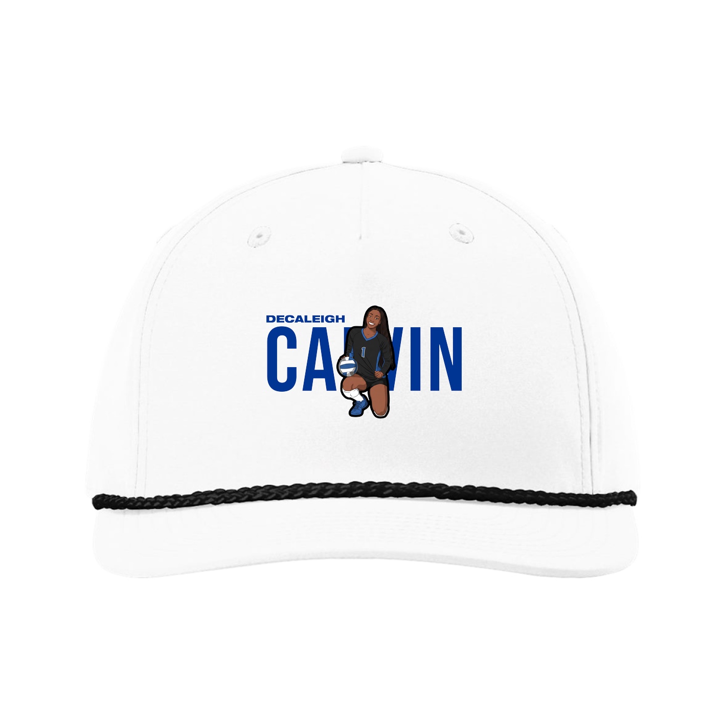 Five-Panel Classic Rope Cap — Player Name in White