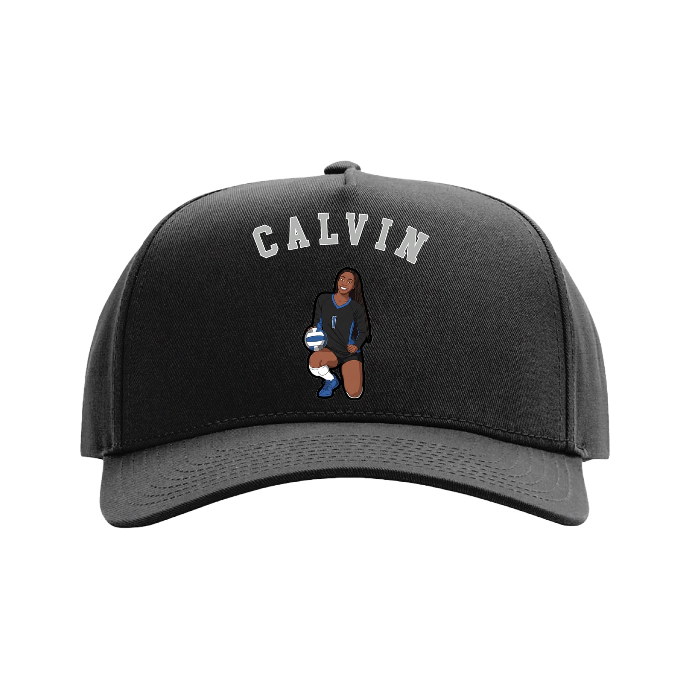 Full Fabric Five-Panel Champ Cap — Shirsey Arch in Black