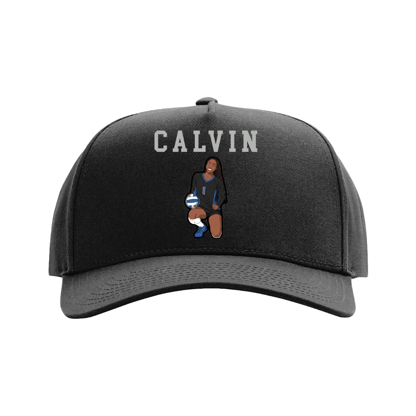 Full Fabric Five-Panel Champ Cap — Shirsey in Black