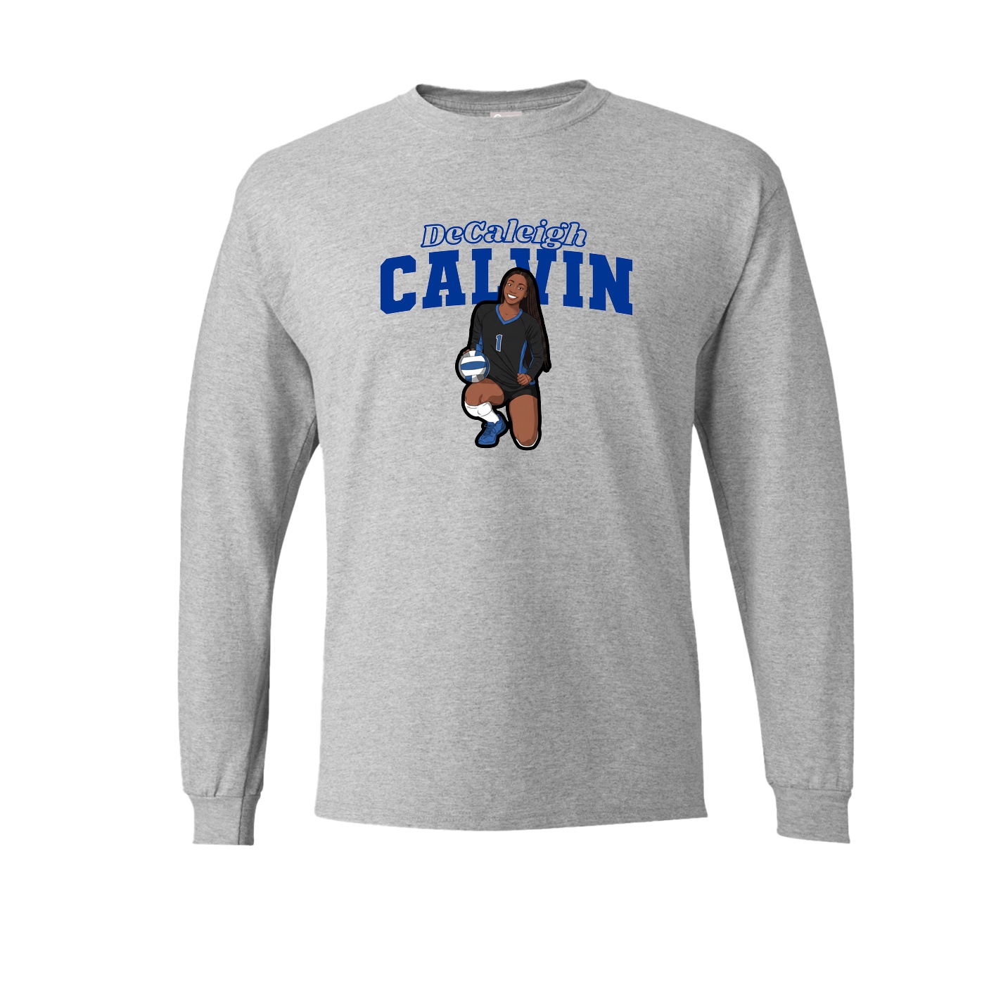 Long Sleeve Tee — Name Arch in Grey