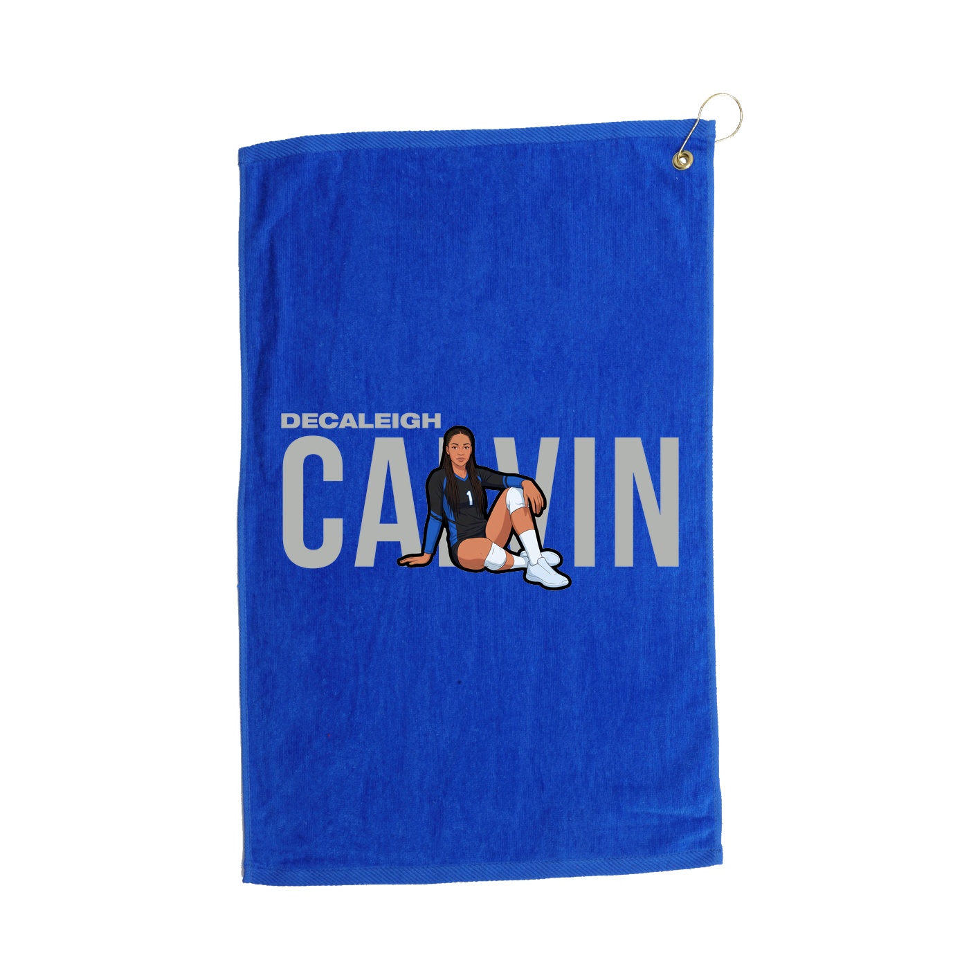 Golf Towel — Player Name in Royal
