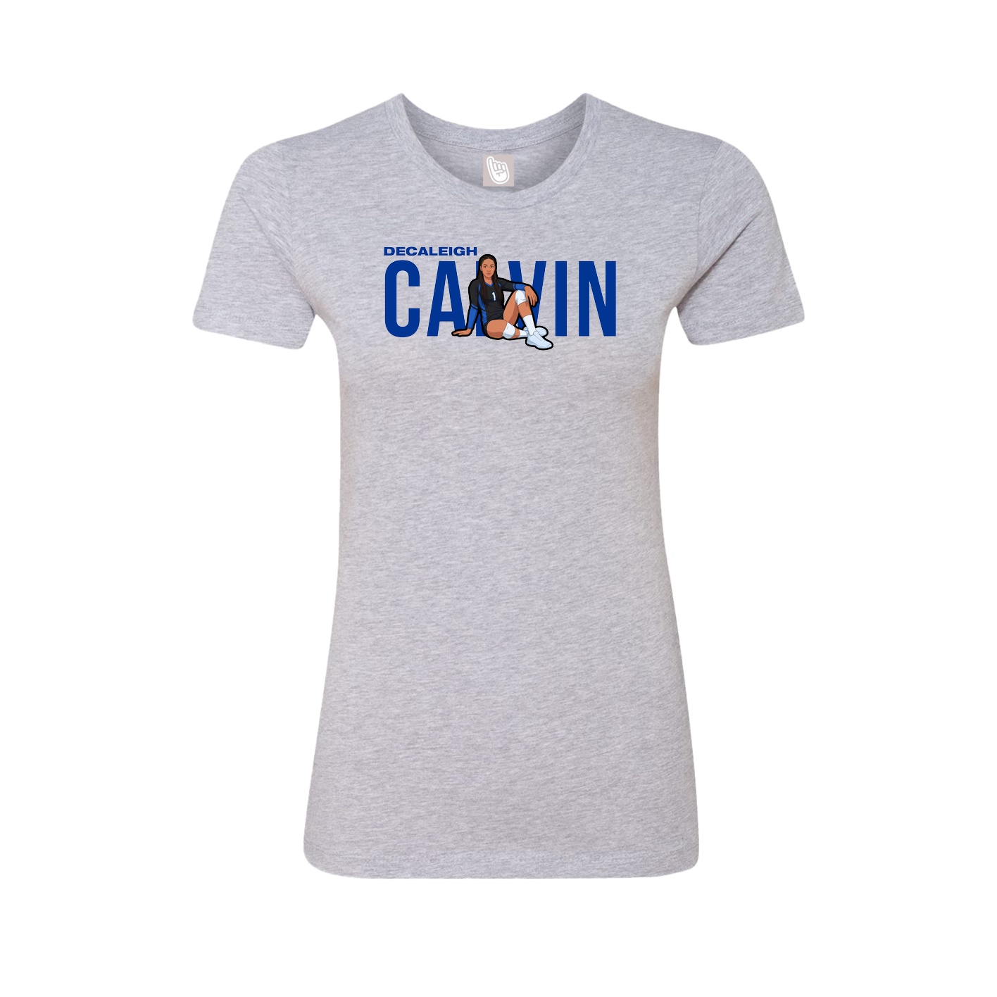 Fitted Women's Tee — Player Name in Grey