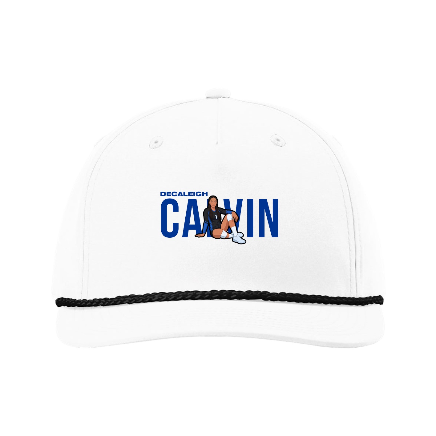 Five-Panel Classic Rope Cap — Player Name in White