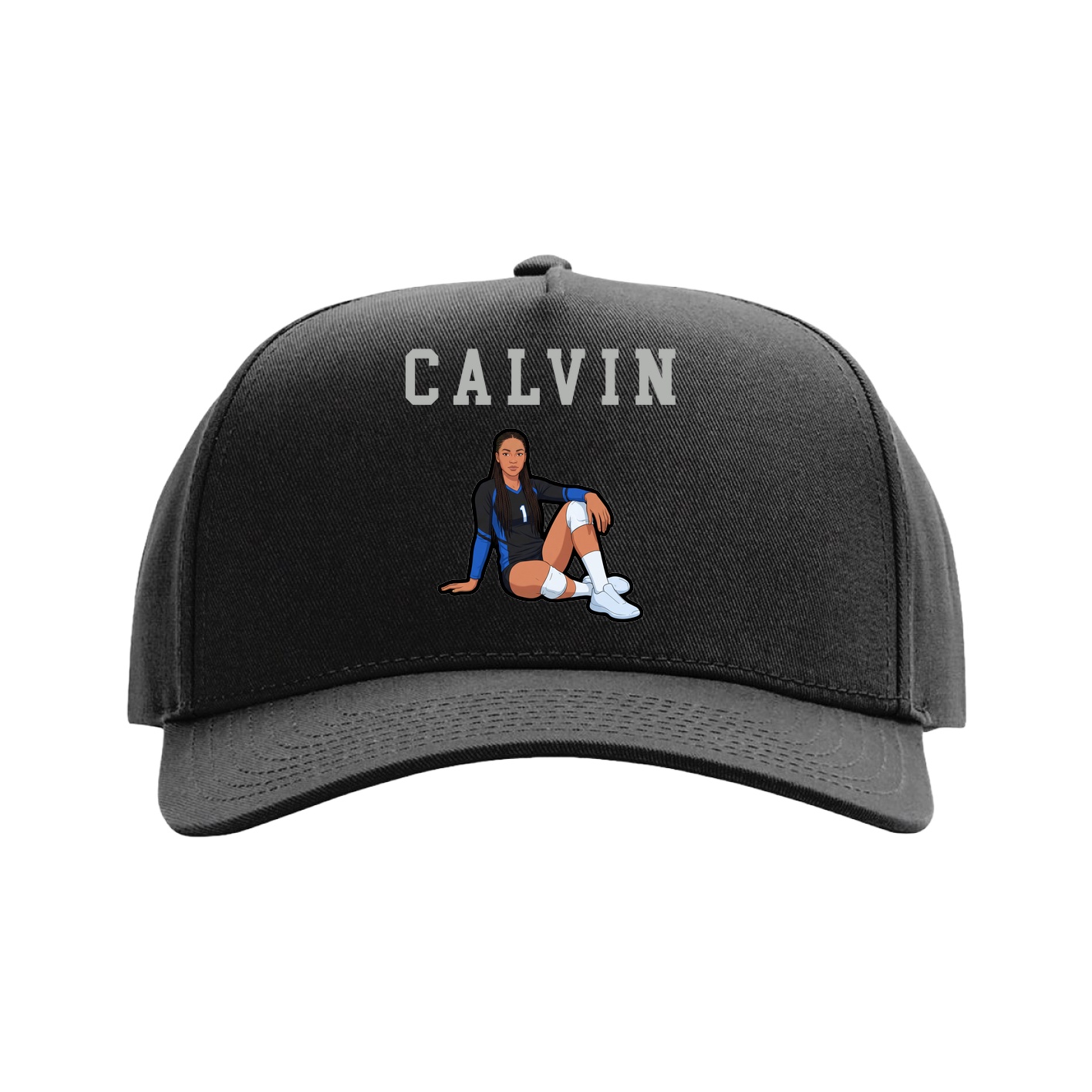 Full Fabric Five-Panel Champ Cap — Shirsey in Black