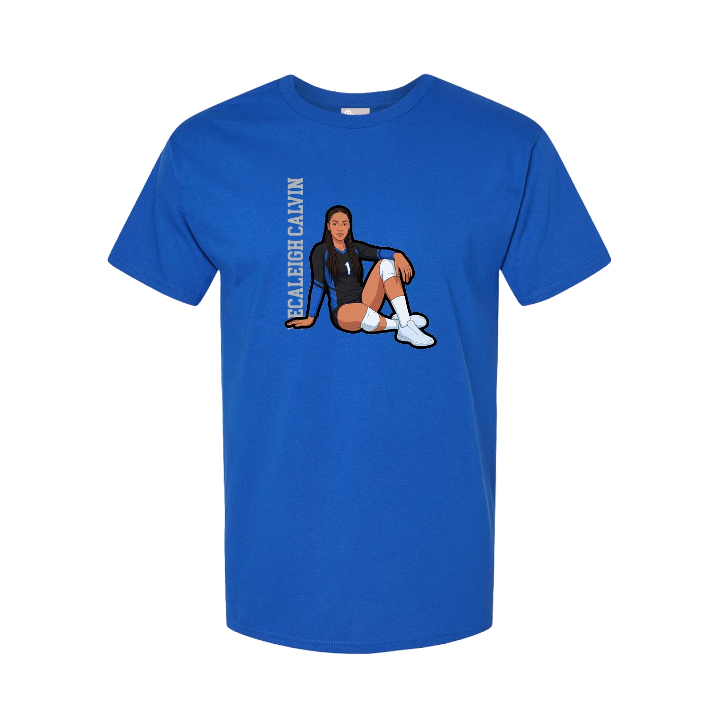 Tee — Name Vertical in Royal