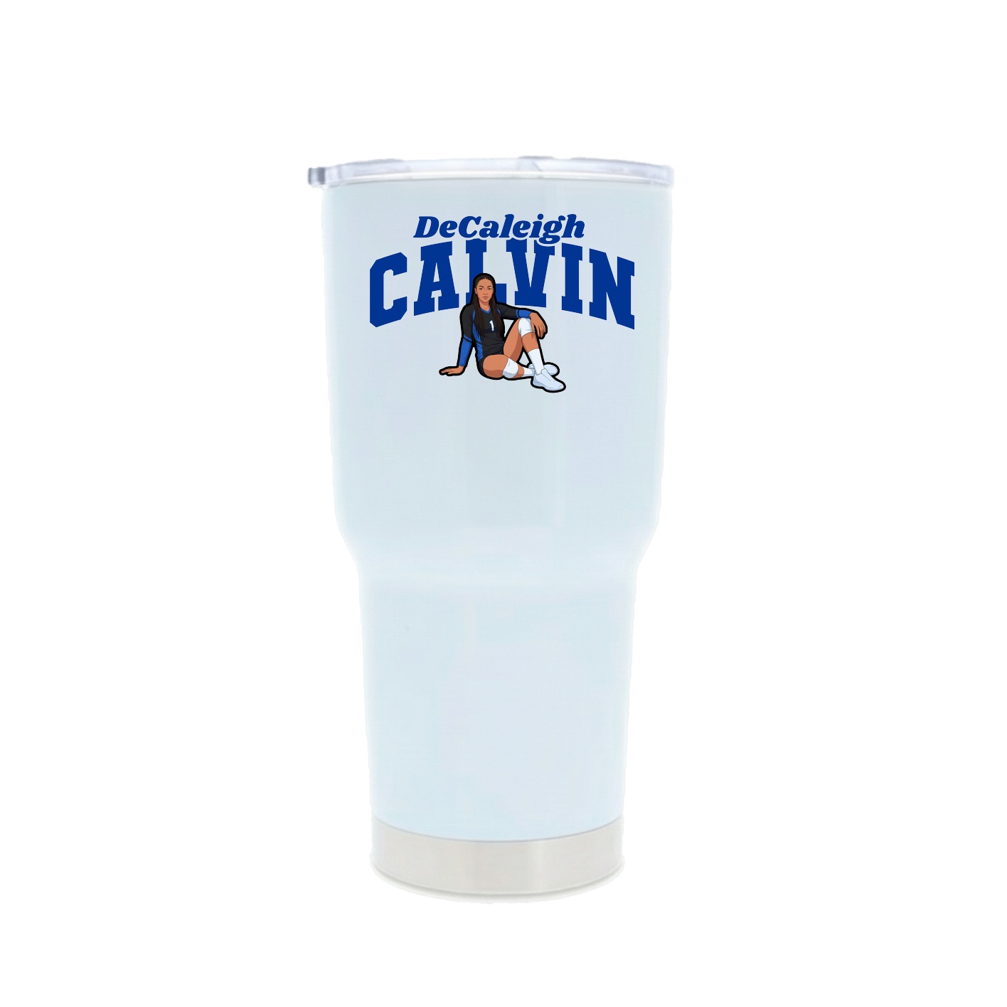 30oz Stainless Steel Tumbler — Signature Arch in White