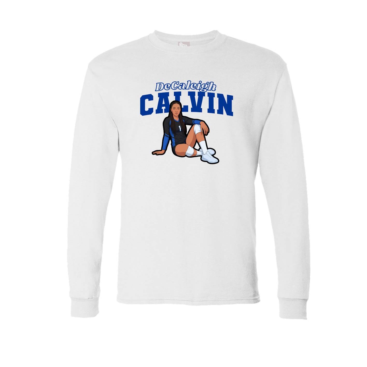 Long Sleeve Tee — Name Arch in White