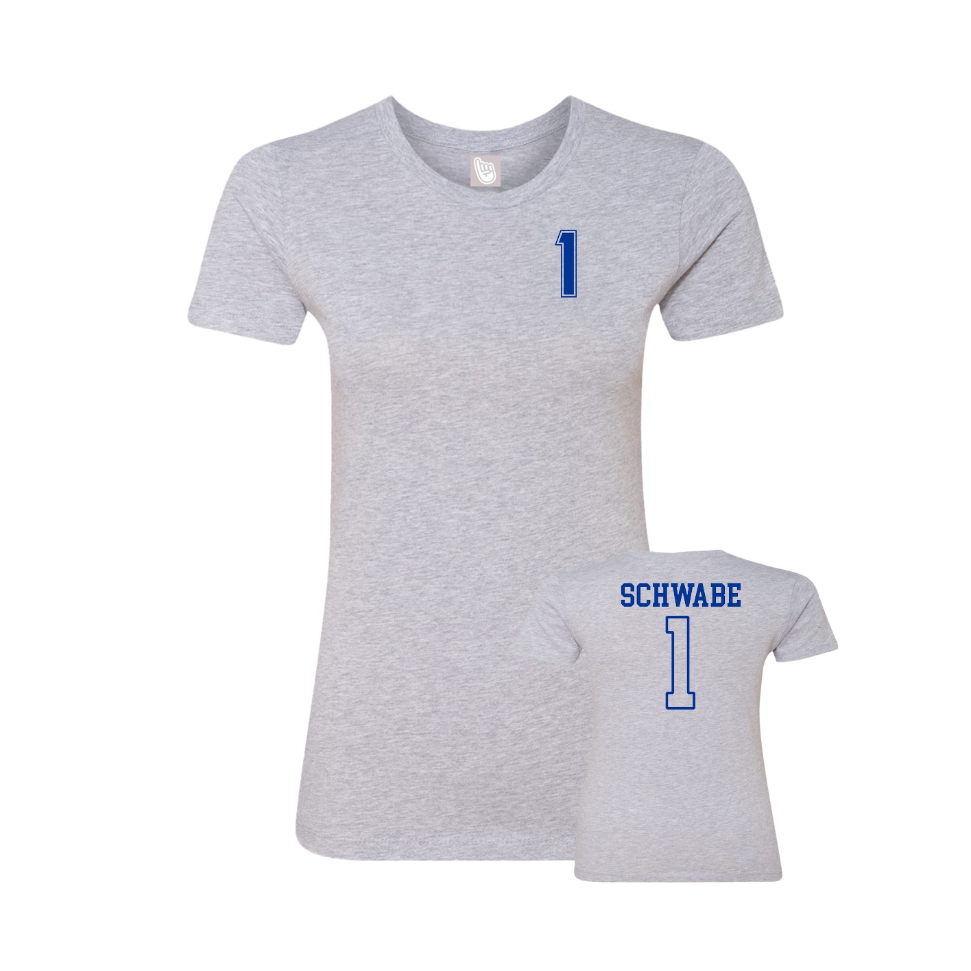 Womens Tee — Chest Back in Grey
