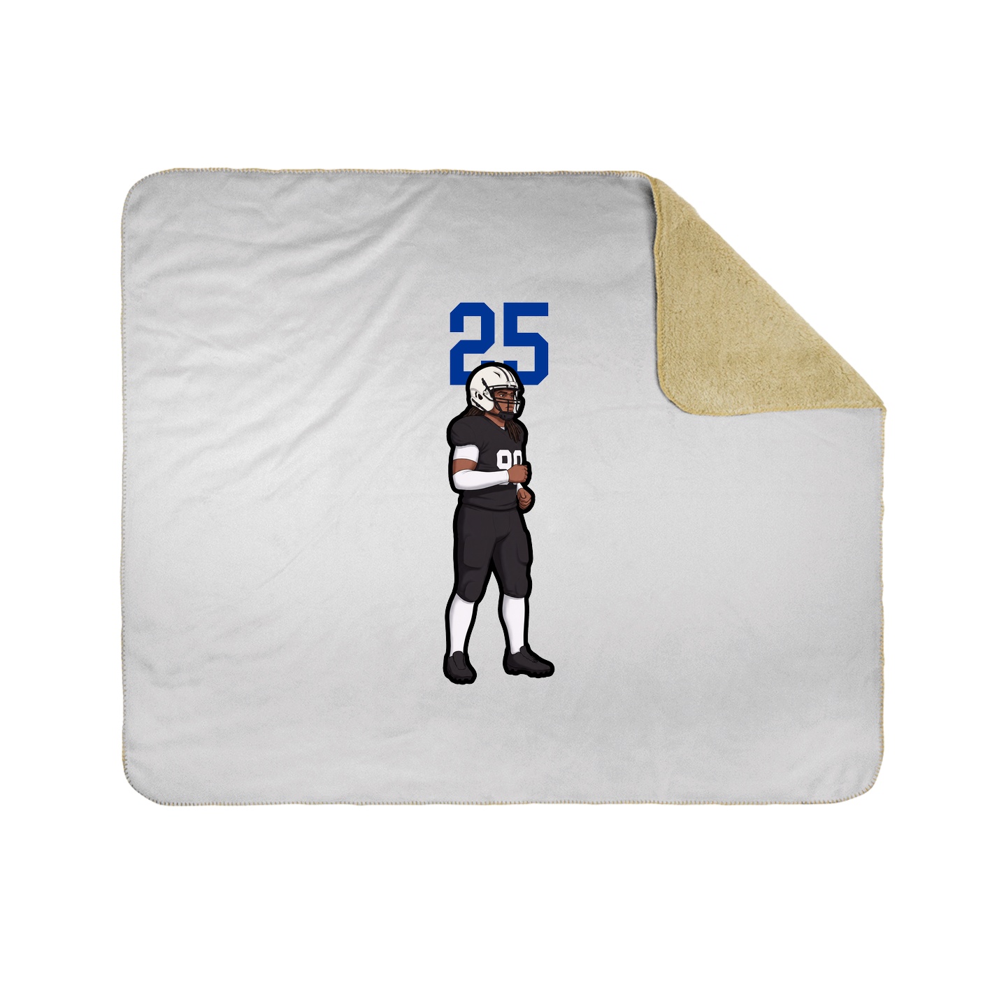 Throw Blanket — Number Top in White