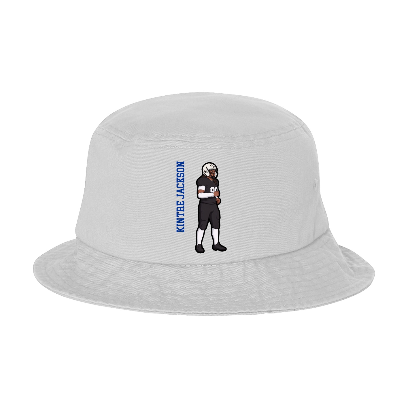 Bucket Cap — Name Vertical in White