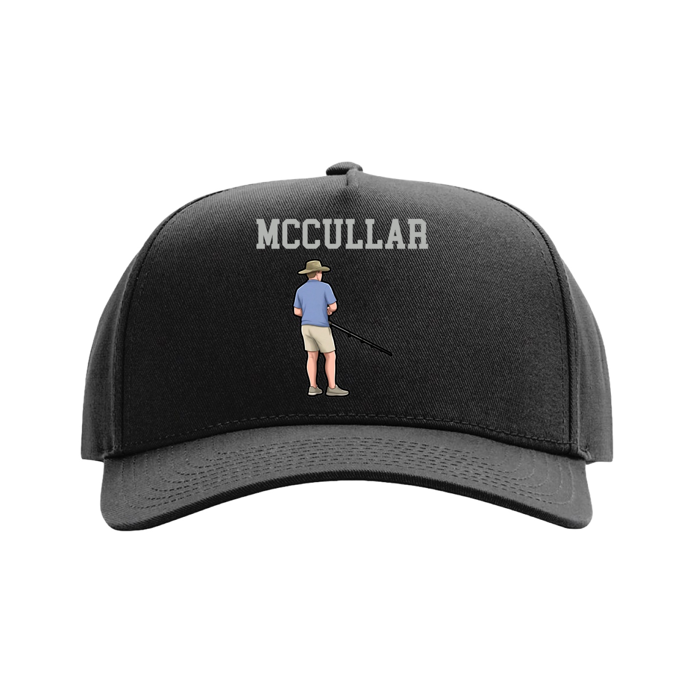 Full Fabric Five-Panel Champ Cap — Shirsey in Black