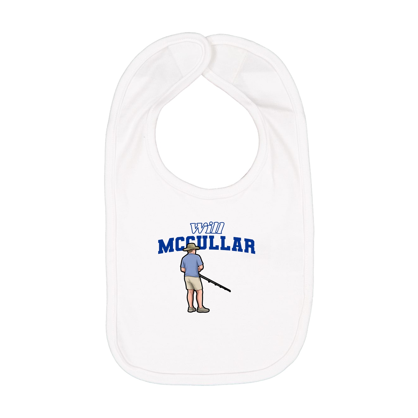 Infant Bib — Name Arch in White