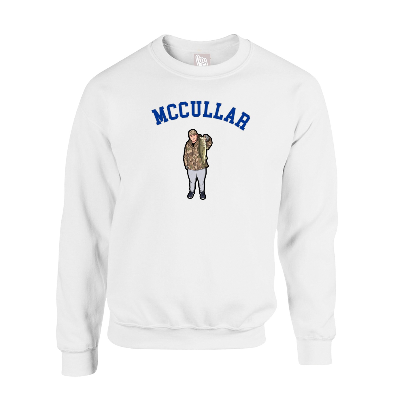 Fleece Crew — Shirsey Arch in White