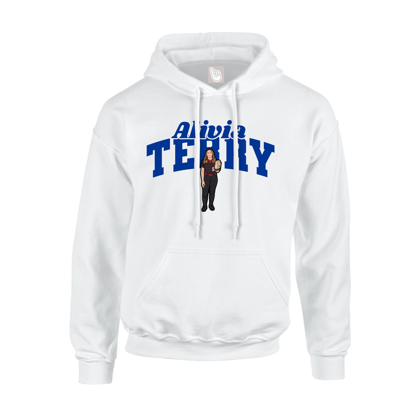 Hoodie — Signature Arch in White