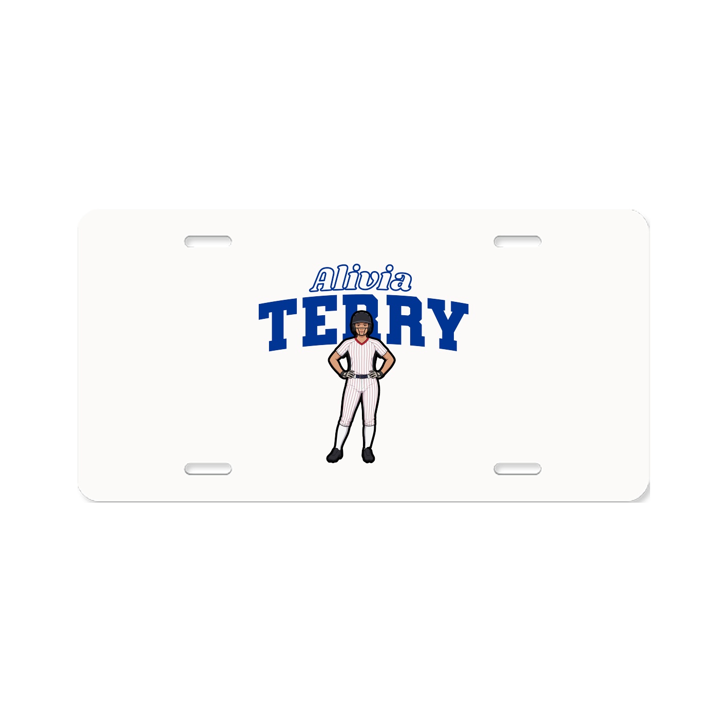License Plate — Name Arch in Classic