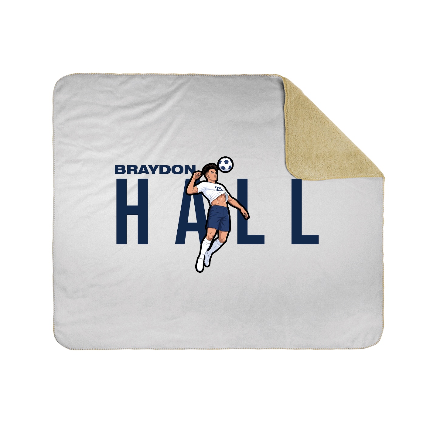 Throw Blanket — Player Name in White
